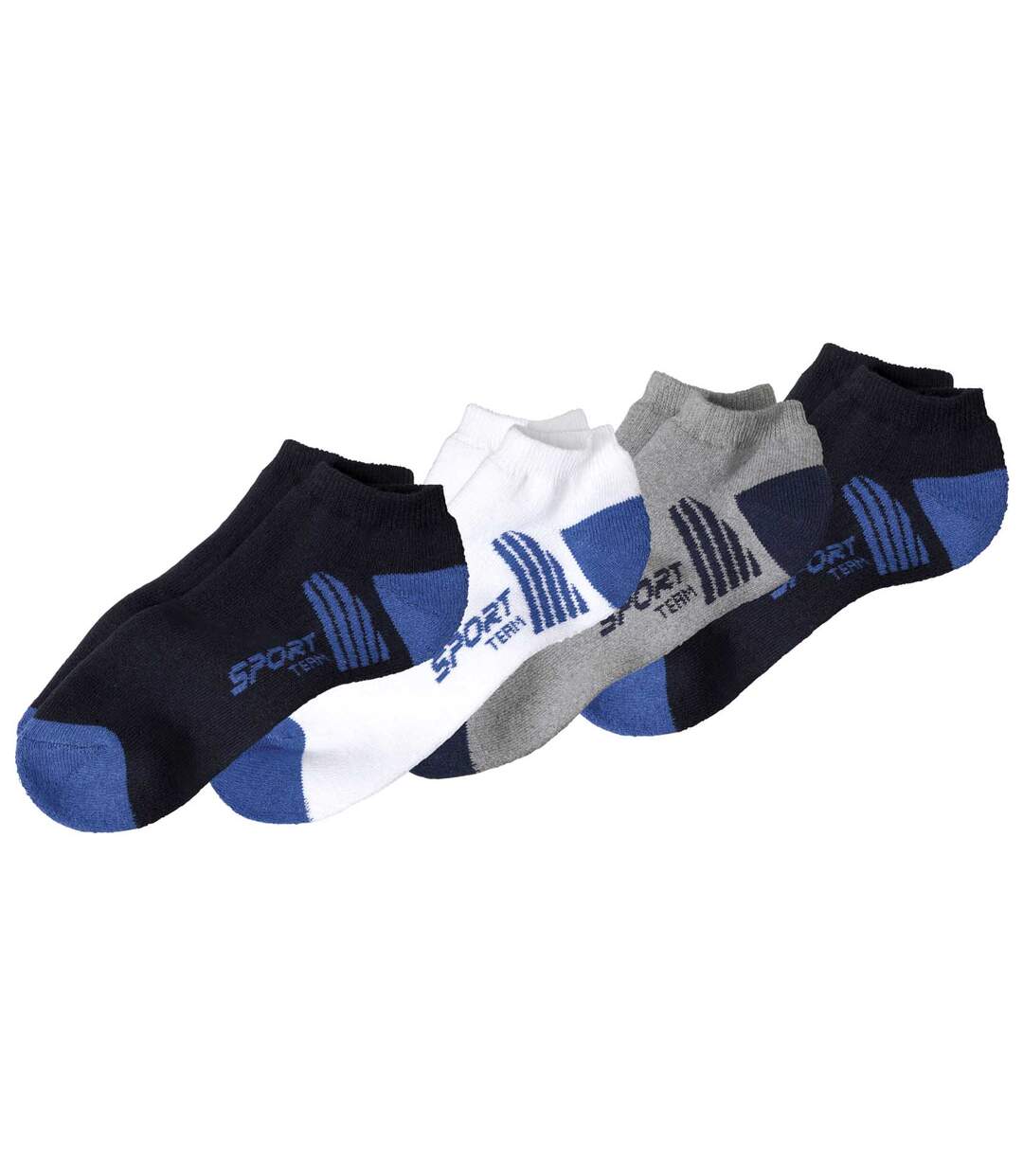 Set van 4 paar enkelsokken Sport Team-1