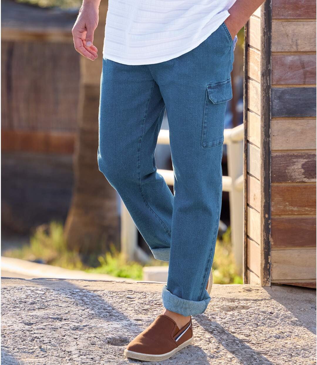 Pantalon Cargo Détente en Jean 