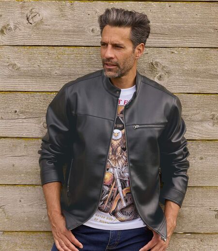 Le Blouson Esprit Biker Noir