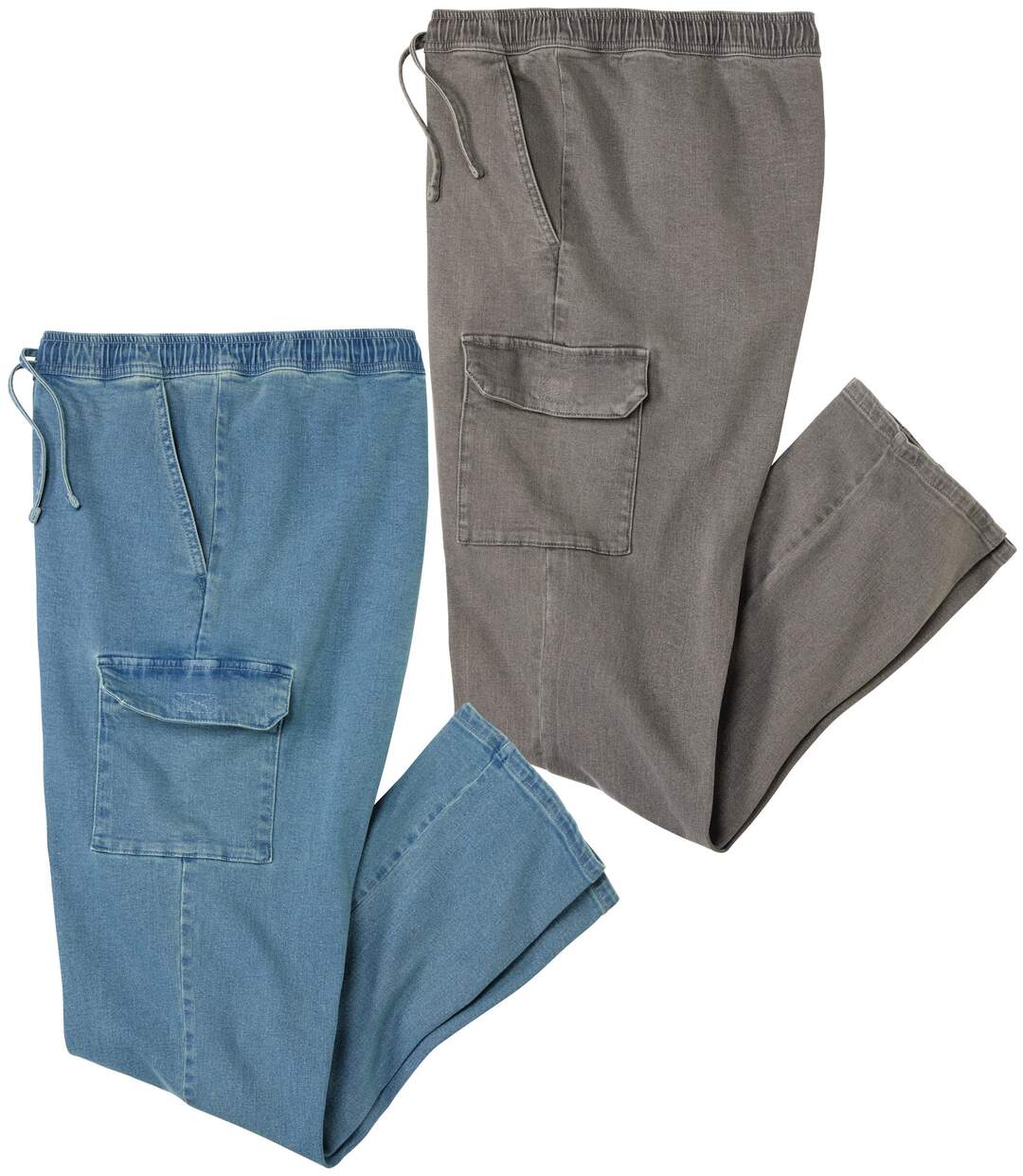 Lot de 2 Jeans Cargo TOP CONFORT-1