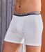 Pack of 2 Men's Stretch Boxer Shorts - White Black-4