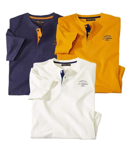 3er-Pack Henleyshirts