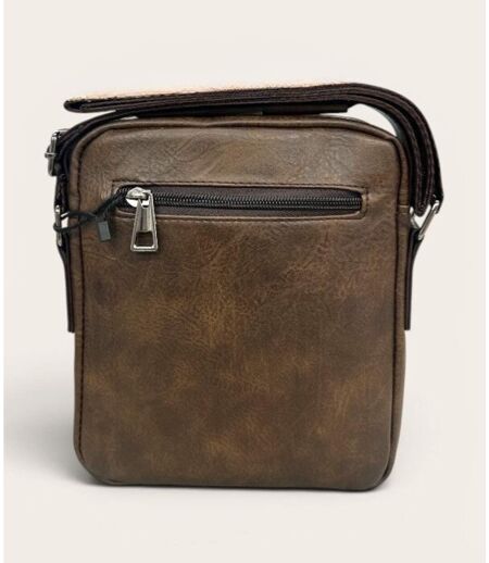 Sacoche en simili cuir marron pour homme - Elégance décontractée - Choix pratique et durable
