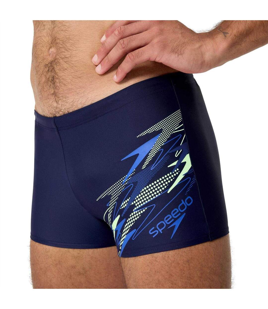 Short De Bain Motif/style Géométrique Medley Homme Bleu Violacé Bleu Sombre Speedo-1
