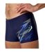 Short De Bain Motif/style Géométrique Medley Homme Bleu Violacé Bleu Sombre Speedo-1