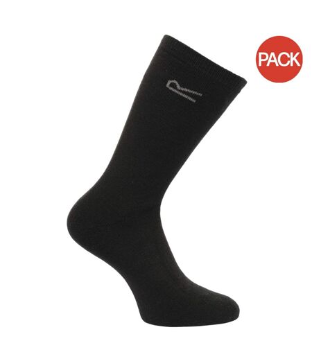 Regatta Great Outdoors Mens Loop Thermal Socks (Pack Of 5) (Black) - UTRG792