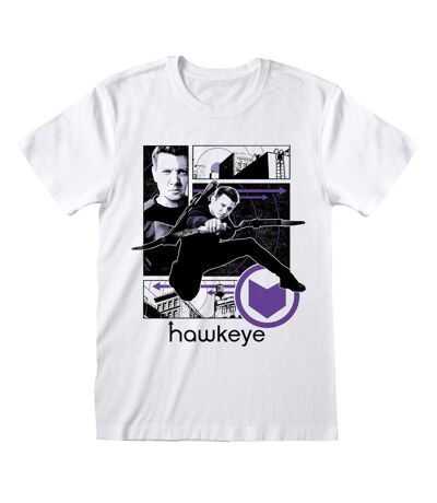 Hawkeye - T-shirt - Adulte (Blanc / Noir / Violet) - UTHE770
