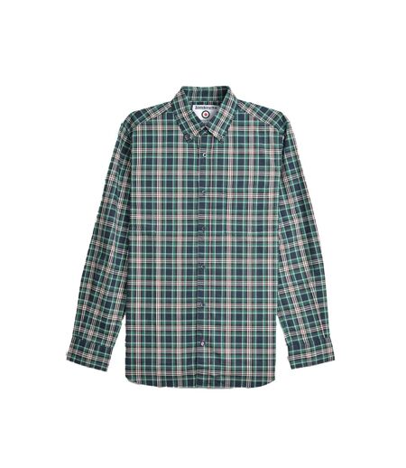 Chemise Manches Longues Motif/style À Carreaux Classic Homme Bleu Marine Vert Rouge Lambretta