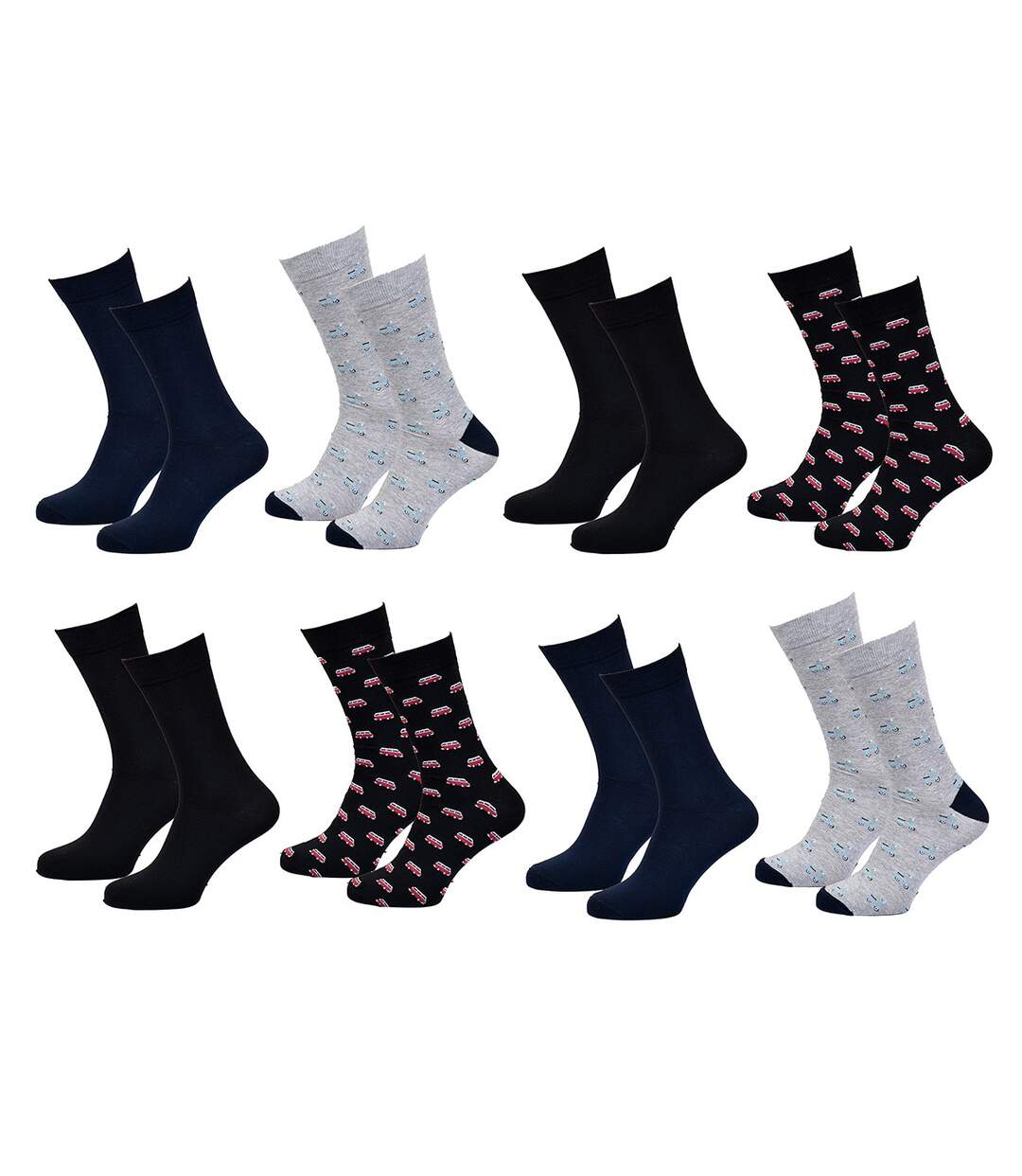 Chaussettes Homme NO PUBLIK Qualité et Confort-Assortiment modèles photos selon arrivages- Pack de 8 Paires NO PUBLIK