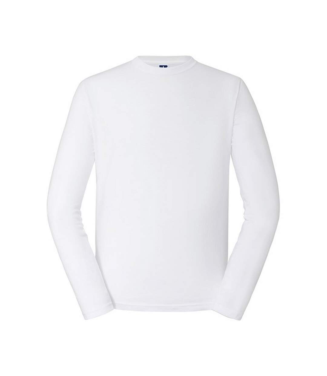 Mens Classic Long-sleeved T-shirt White Russell-1