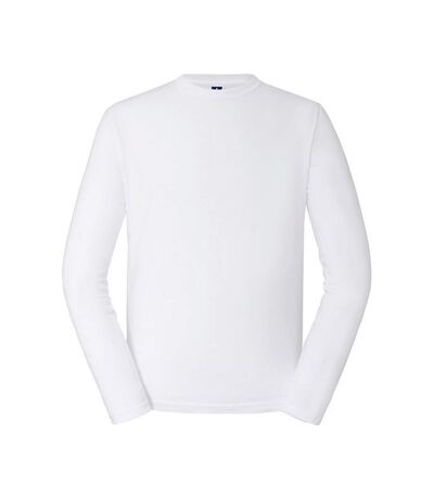 Mens Classic Long-sleeved T-shirt White Russell