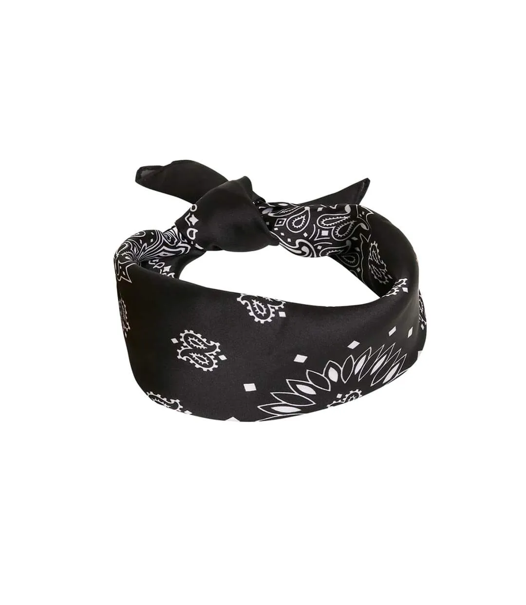 Pack Of 2  Satin Bandana  One Size Black Cognac Urban Classics-2