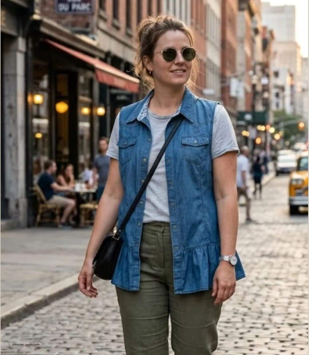 Axone Denim-Confort Tunique en jean bleu coupe ample pour un style quotidien 100% coton-5