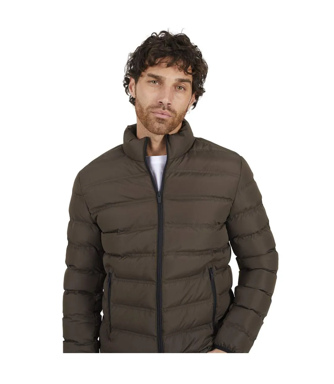 Doudoune Motif/style Matelassé Marley Homme Marron Brave Soul-3
