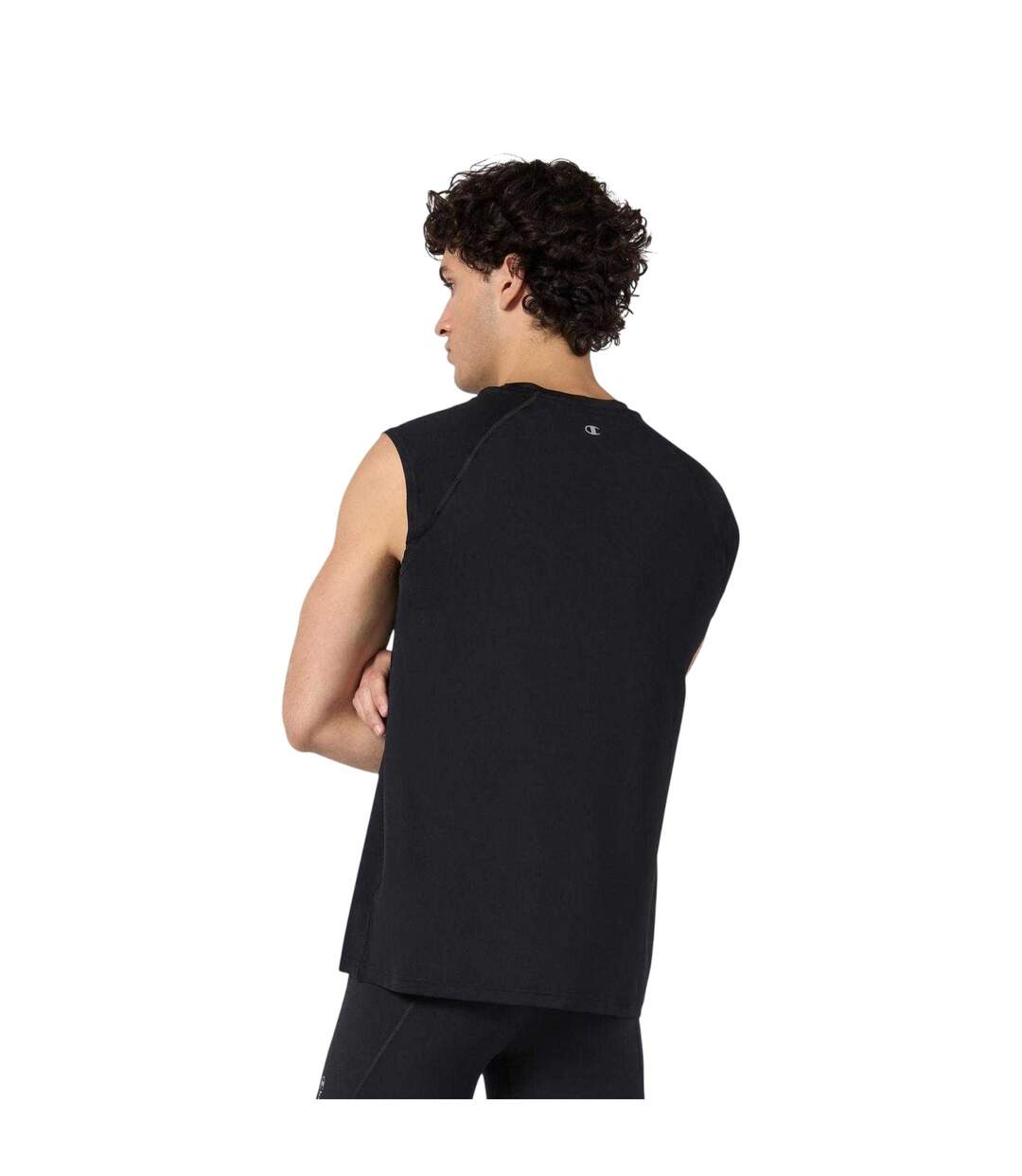 Haut Sans Manches Motif/style Logo Sur Poitrine Homme Noir Champion-3
