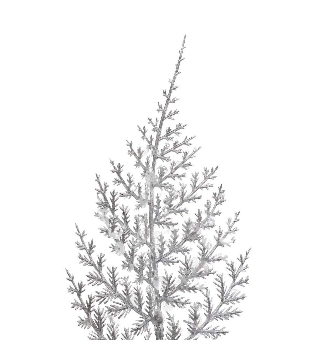 Branche de Fougère Souffle Polaire 75cm Blanc-2