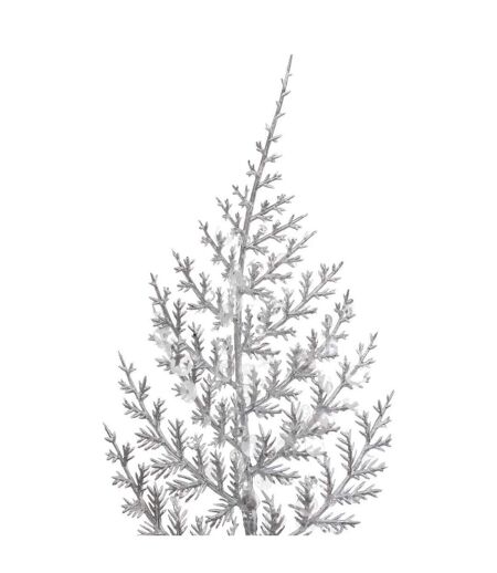 Branche de Fougère Souffle Polaire 75cm Blanc