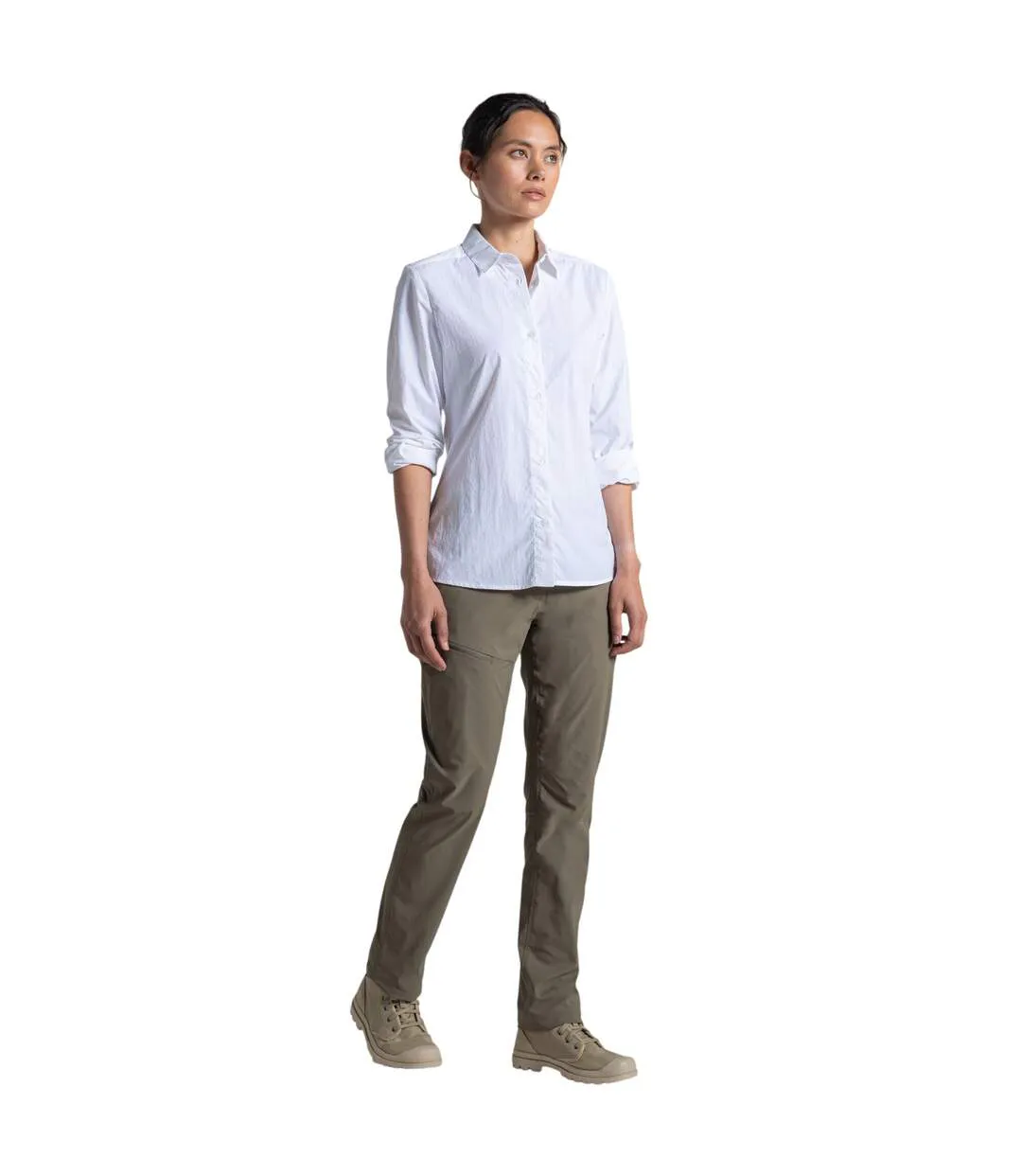 Chemisier Manches Longues Alma Femme Blanc Craghoppers-4