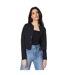 Womens/ladies button front bomber jacket black Dorothy Perkins