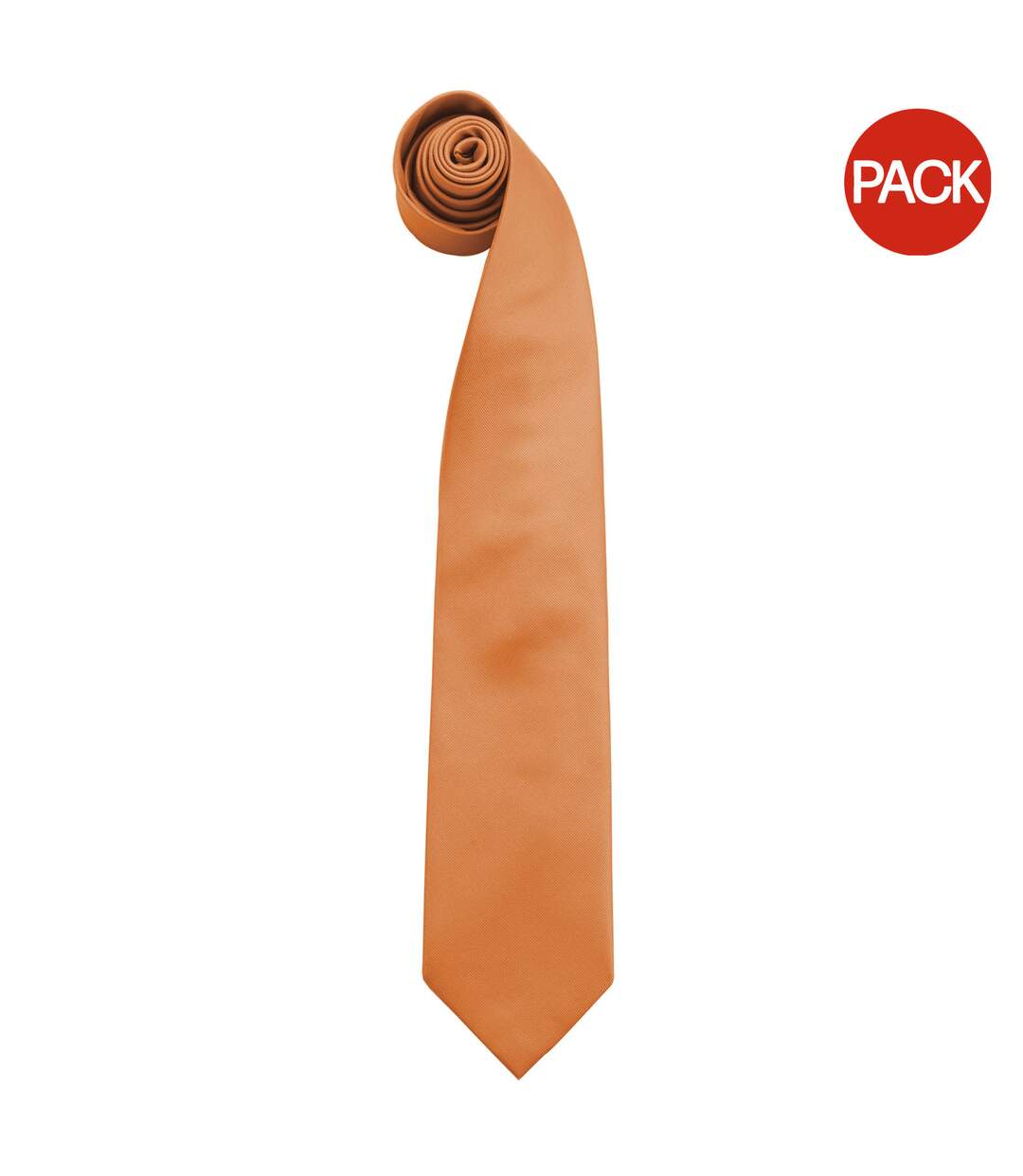 Lot de 2  Cravate à clipser homme taille unique orange Premier-1