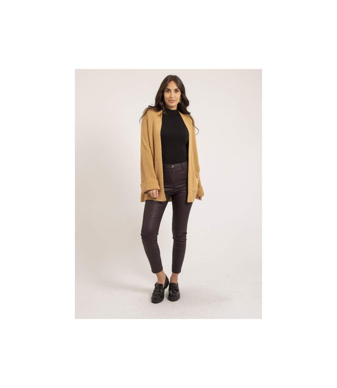 Gilet mi-long ouvert KIRSTEN - Dona X Lisa-4