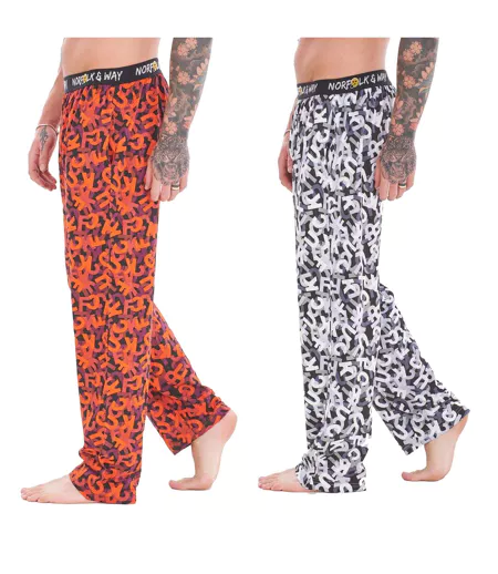 Pantalons De Détente Motif/style Fantaisie Homme Orange Blanc Noir Norfolk & Way
