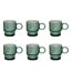 Lot de 6 Mugs en Verre Lorène 30cl Émeraude-1