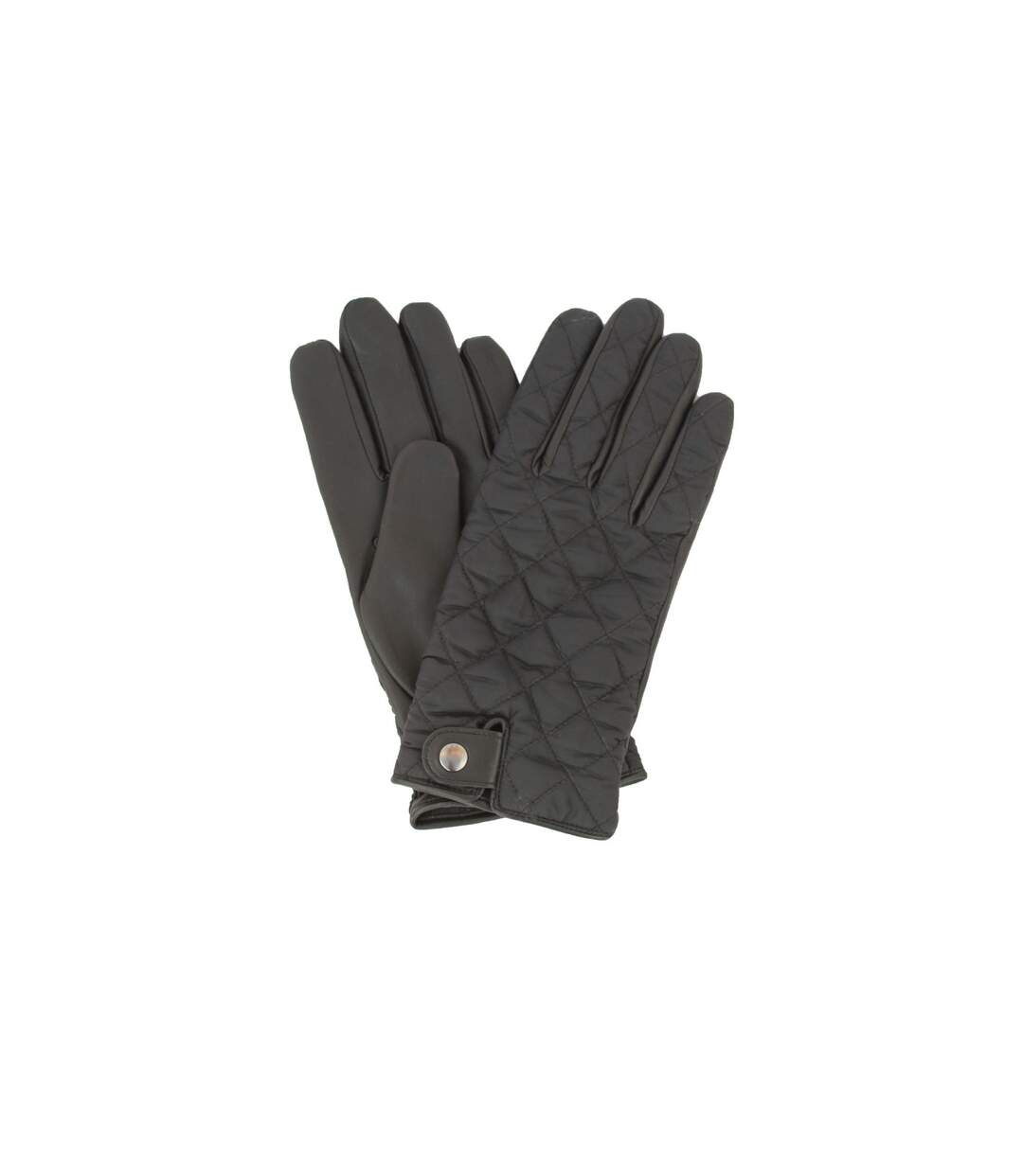 Mens quilted gloves black Eastern Counties Leather-1