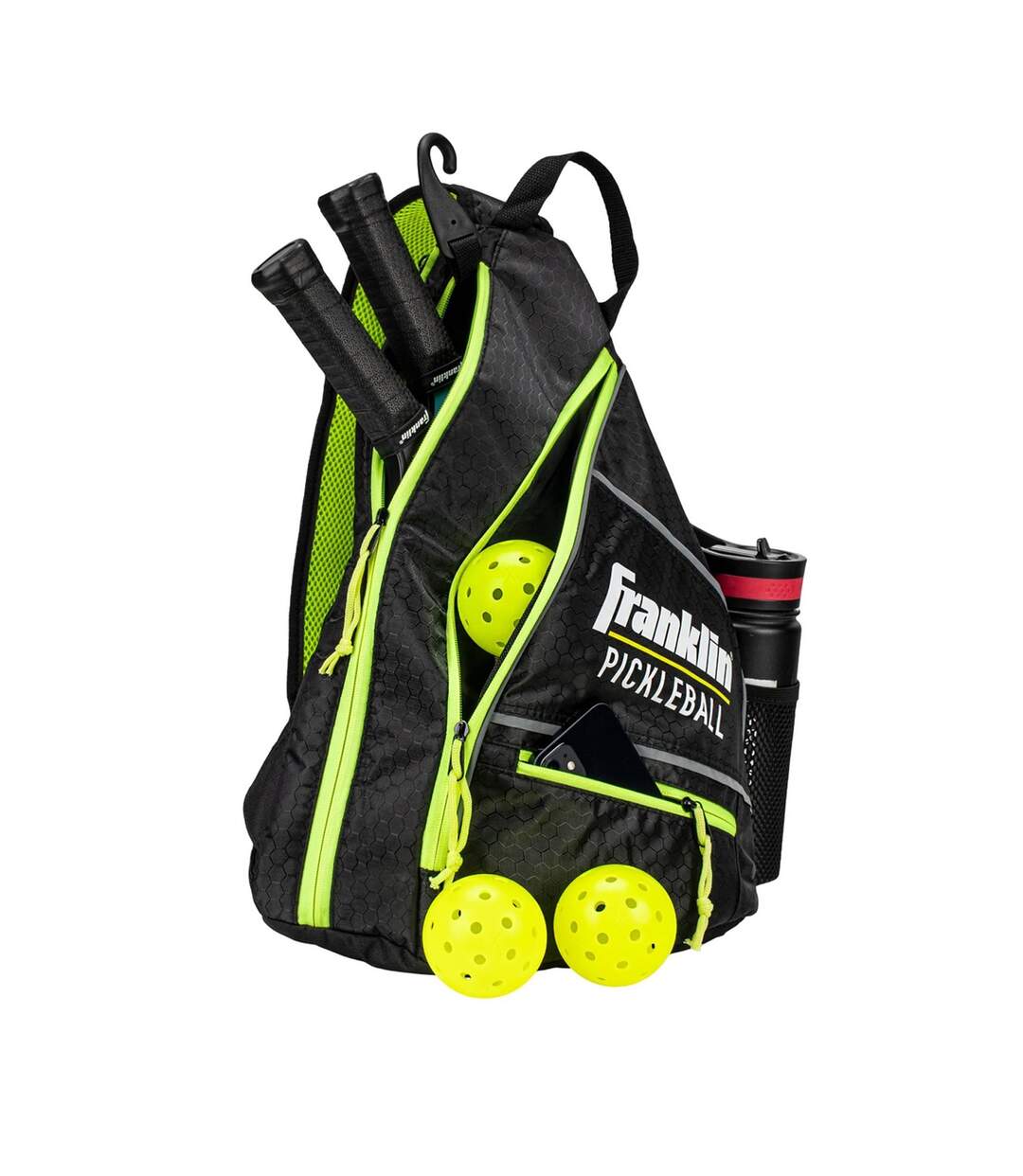 Sac à dos bandoulière pour pickleball taille unique noir / jaune optique Franklin-2