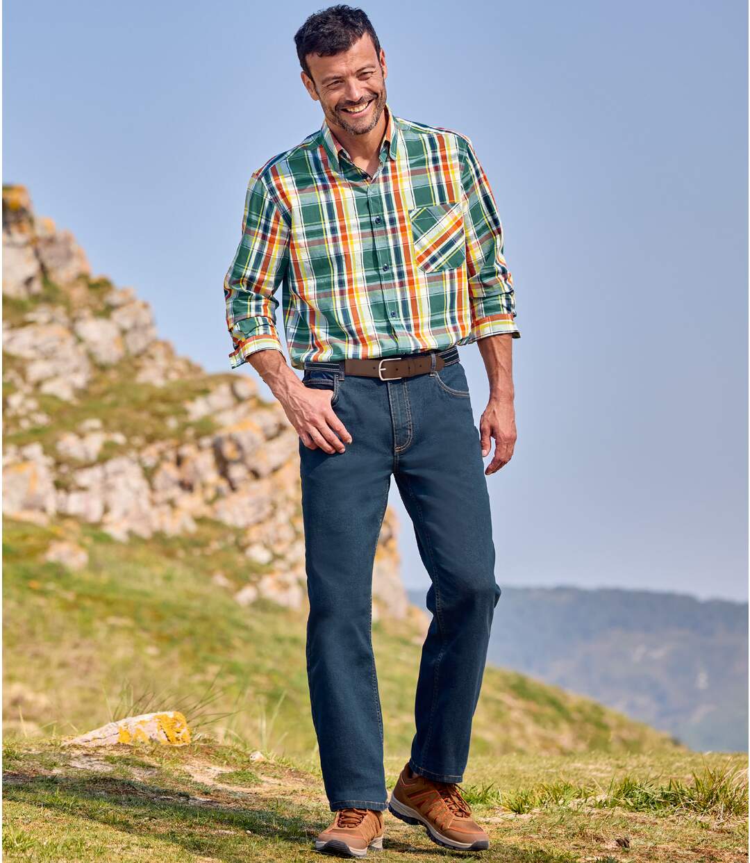 Jean Regular Stretch Confort Bleu-4