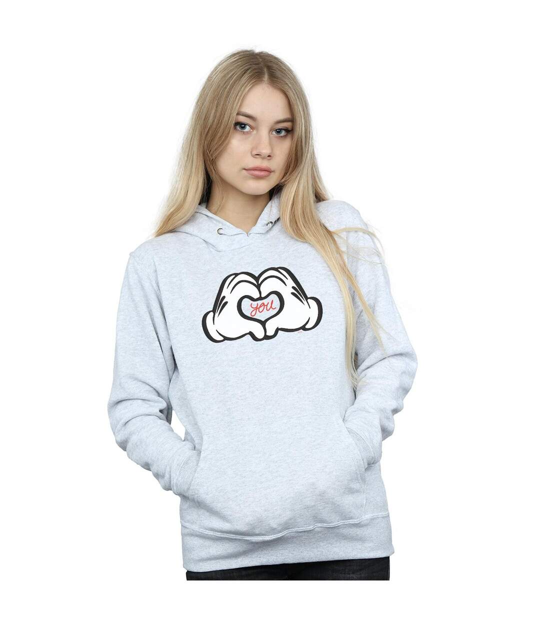 Disney Sweat à capuche Femme/Madame Mickey Mouse Loves You (Gris sportif) - UTBI10921-2