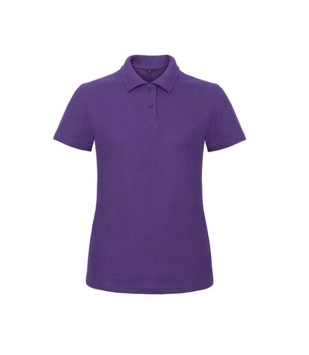 B&C Womens/Ladies ID.001 Plain Short Sleeve Polo Shirt (Purple) - UTRW3525