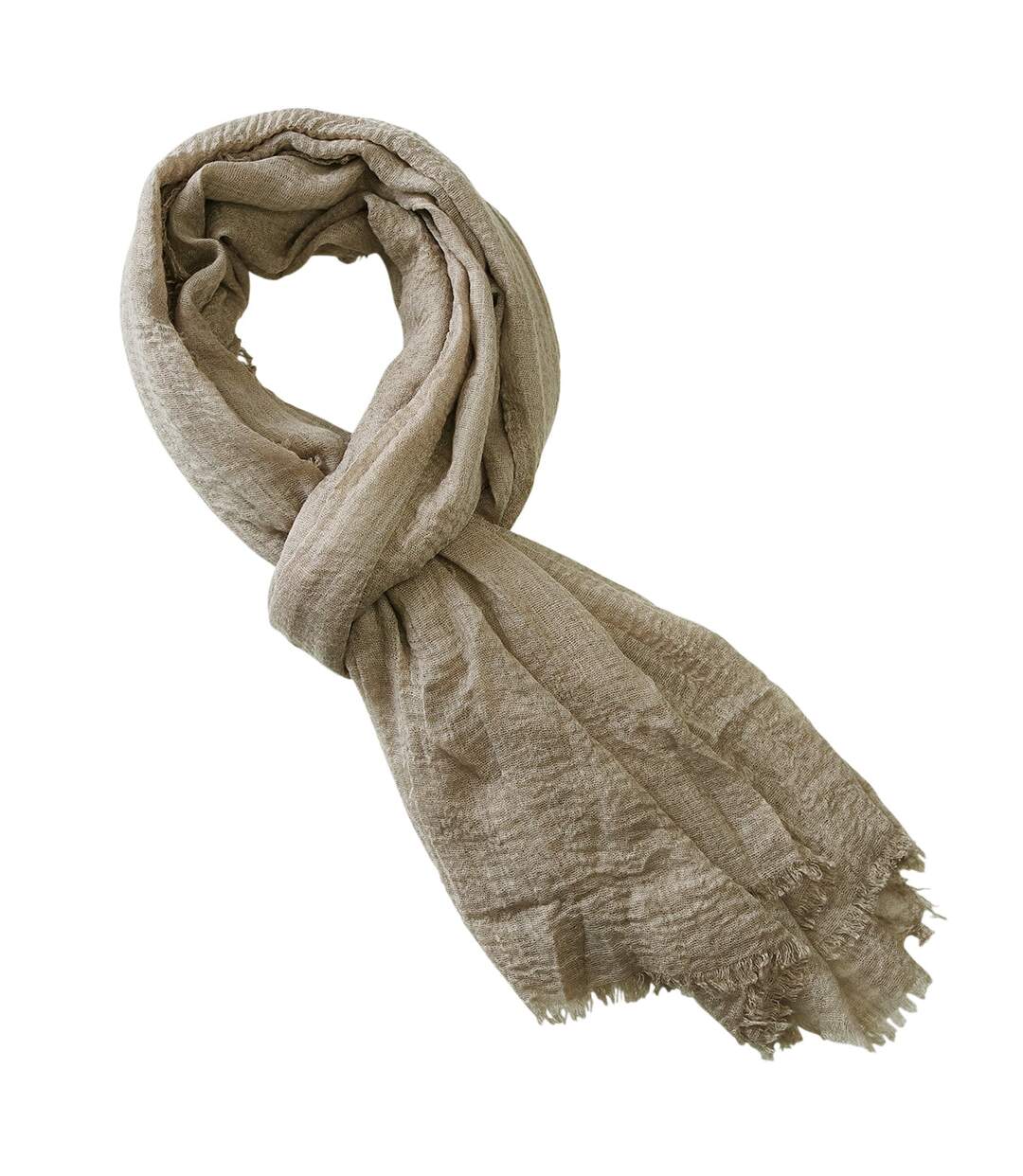 Cheche froissé uni écharpe foulard Homme Femme-1