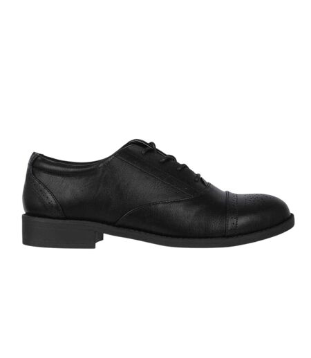 Womens/ladies Bobbi Low Heel Brogues Black Miso