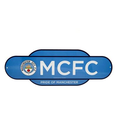 Manchester City FC - Plaque RETRO YEARS (Bleu ciel / Blanc) (Taille unique) - UTBS3319