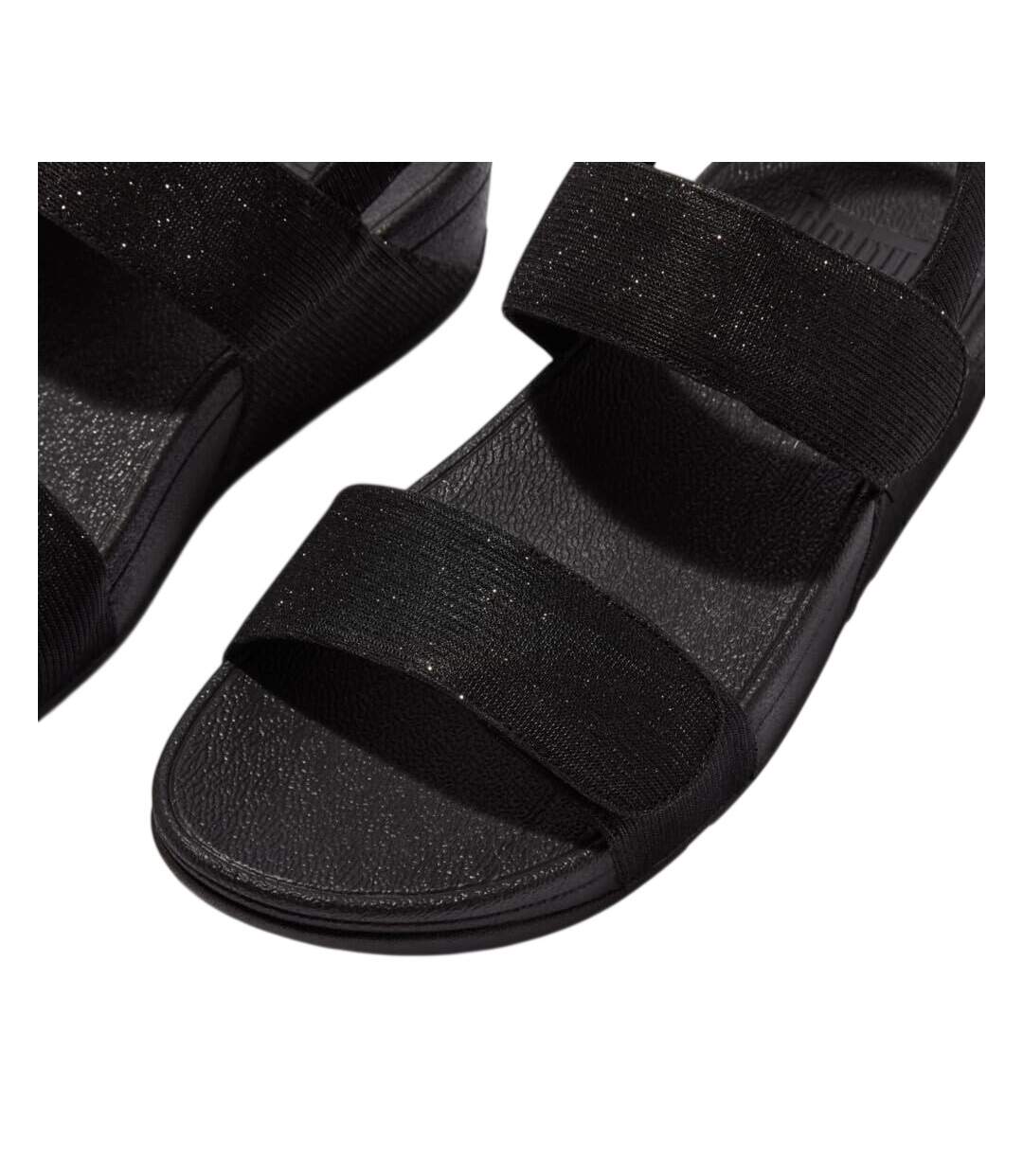 Sandales Motif/style Ajustable Lulu Shimmerlux Femme Tout Noir FitFlop-4