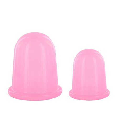 Lot de 2 Ventouses Silicone Cellulite 8cm Rose
