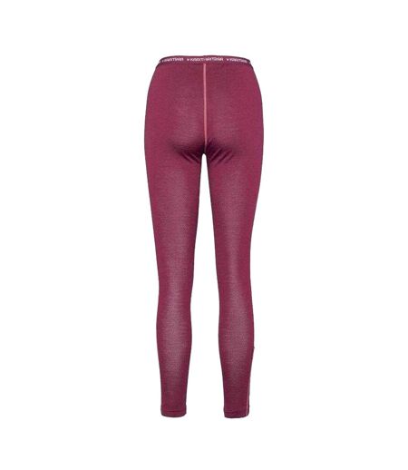Legging Thermique Ski Motif/style Nordique Festif Floke Femme Rose Kari Traa