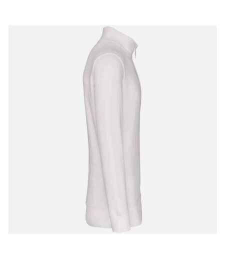Kariban Mens Zip Neck Sweatshirt (White) - UTPC6320