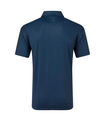 Mens Geo Dot Print Polo Shirt Blue FootJoy