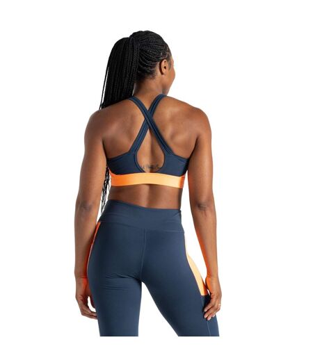 Brassière de sport swift femme denim sombre / orange Dare 2B