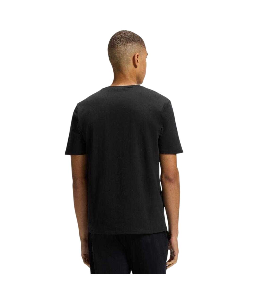 Mens Logo Polycotton Regular T-shirt Black Boss-3
