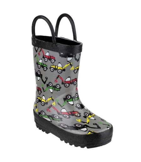 Bottes en caoutchouc garçon gris / noir Cotswold