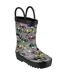 Bottes en caoutchouc garçon gris / noir Cotswold-1