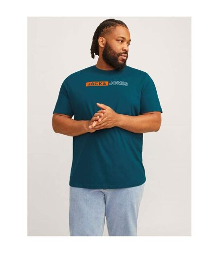 Mens Cropped Logo Cotton Plus T-shirt Deep Teal Jack And Jones