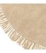 Tapis Rond à Franges Bohemia 150cm Beige Clair-2
