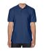 Mens double piqué polo shirt navy Gildan