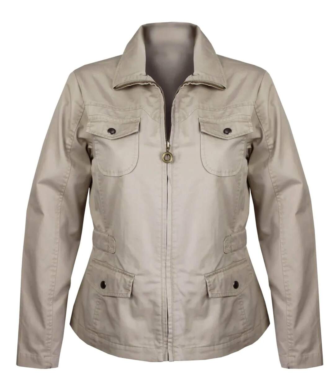 Veste Saharienne Femme Grande Taille AXMANGA2 Beige-2