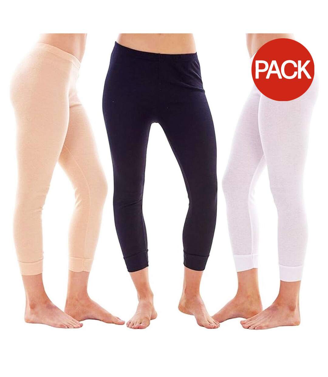 Leggings Thermiques Heatforce Femme Noir Blanc Crème Keanu-1