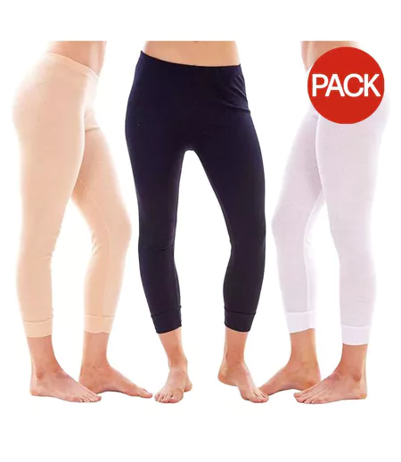 Leggings Thermiques Heatforce Femme Noir Blanc Crème Keanu